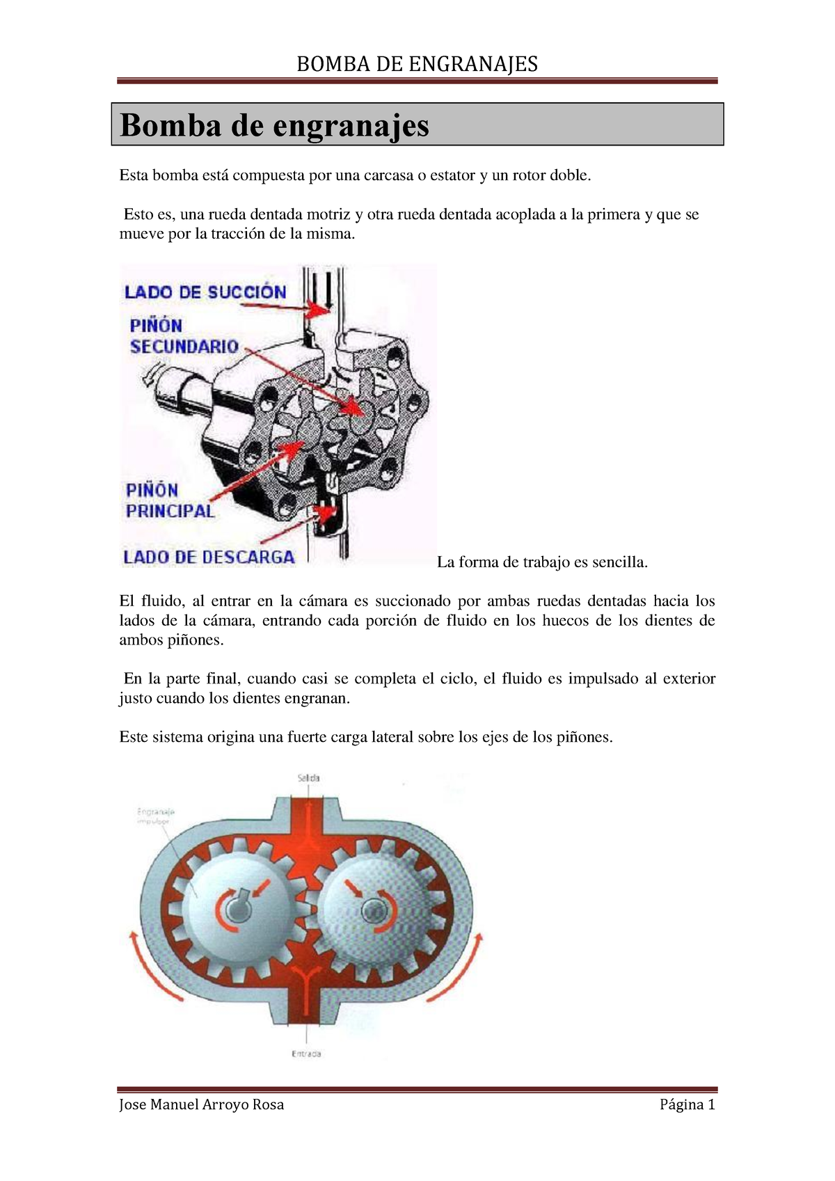 Bomba-de-engranajes - Trabajo De Investigación, Ficha Técnica - Bomba ...