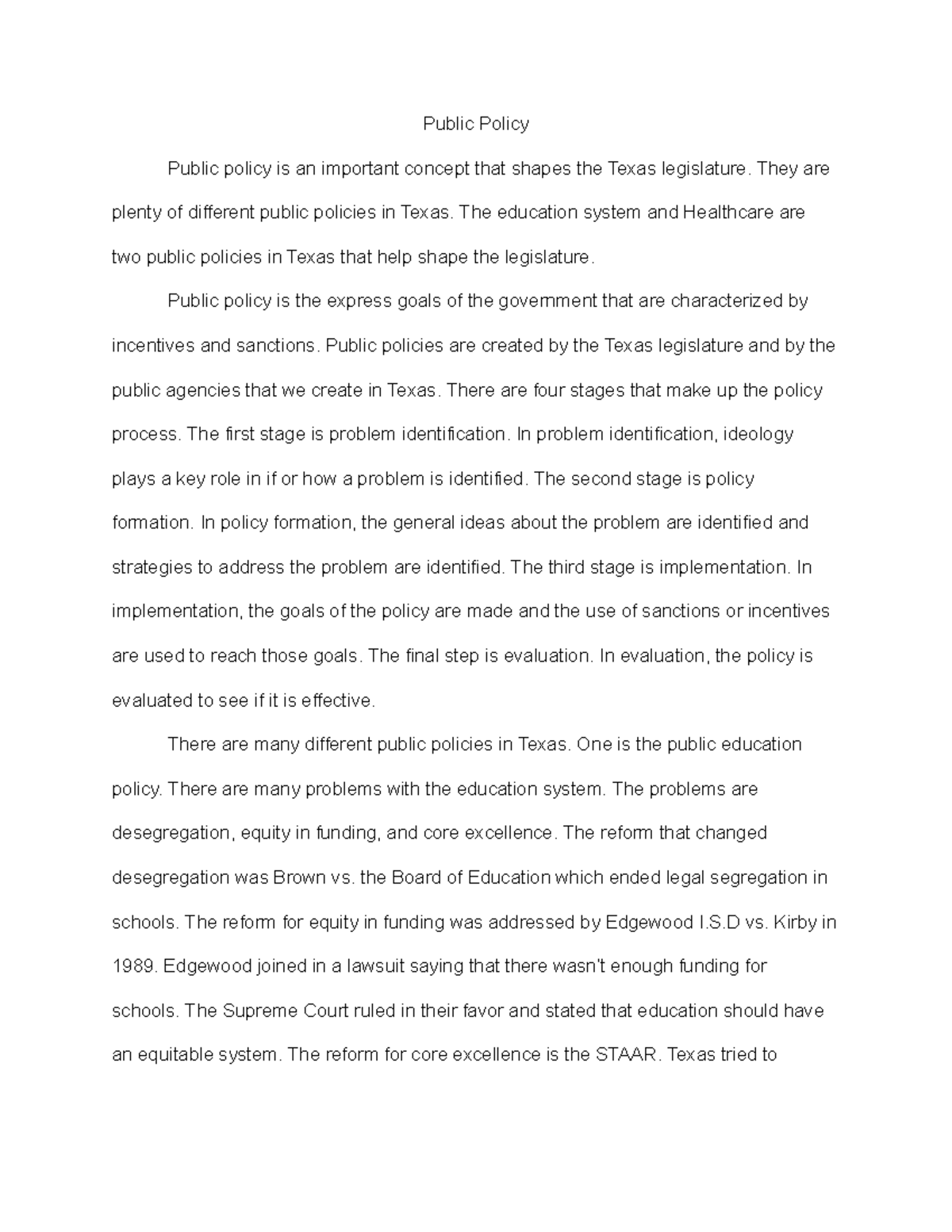 public policy essay pdf