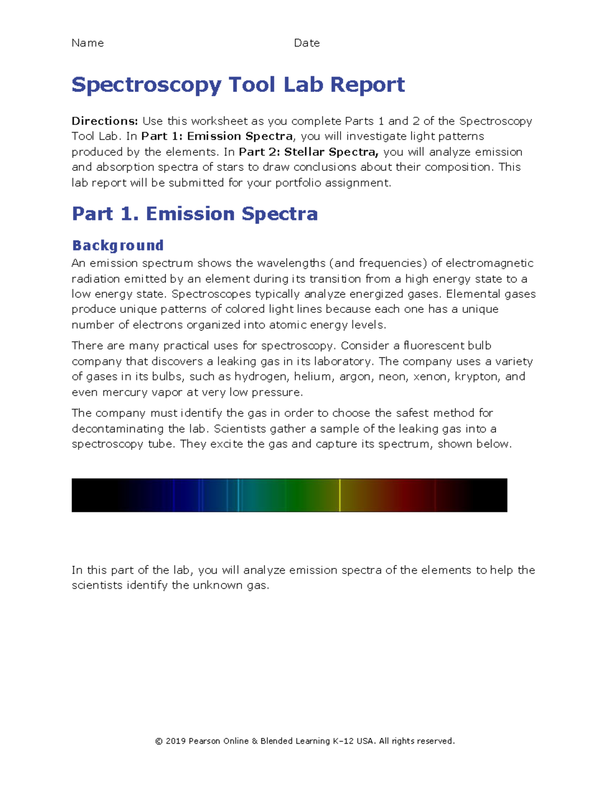 E1ef074b1b1604837 B98fe93ee7f49f6 - Name Date Spectroscopy Tool Lab ...
