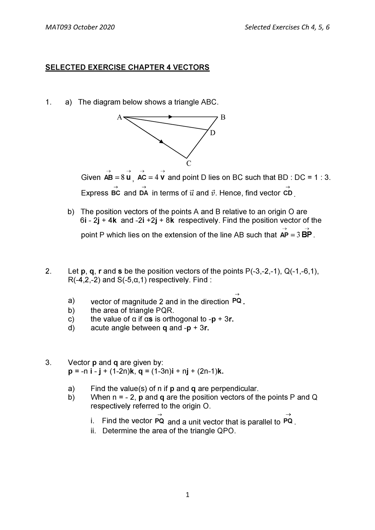 2020-10- Selected Exercise Chapter 456 & Answer - SELECTED EXERCISE ...