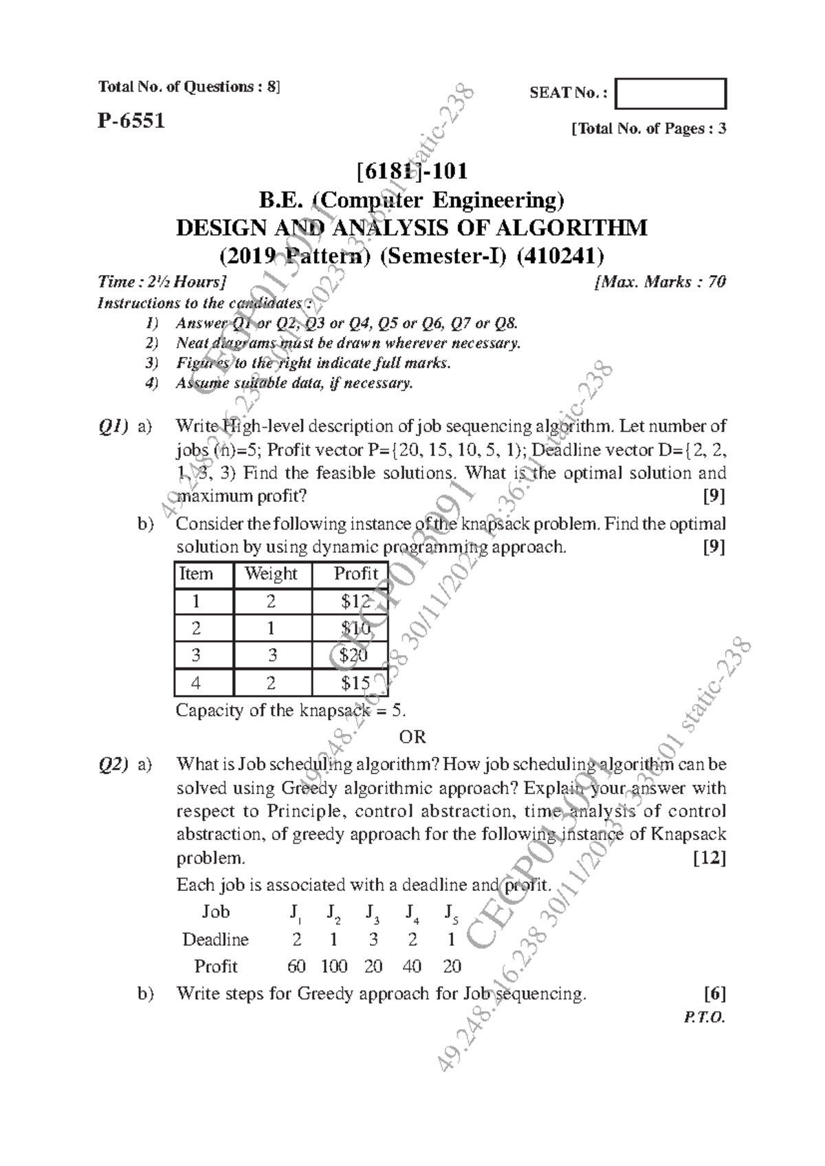 DAA Nov Dec 2023 - Total No. of Questions : 8] [Total No. of Pages : 3 ...