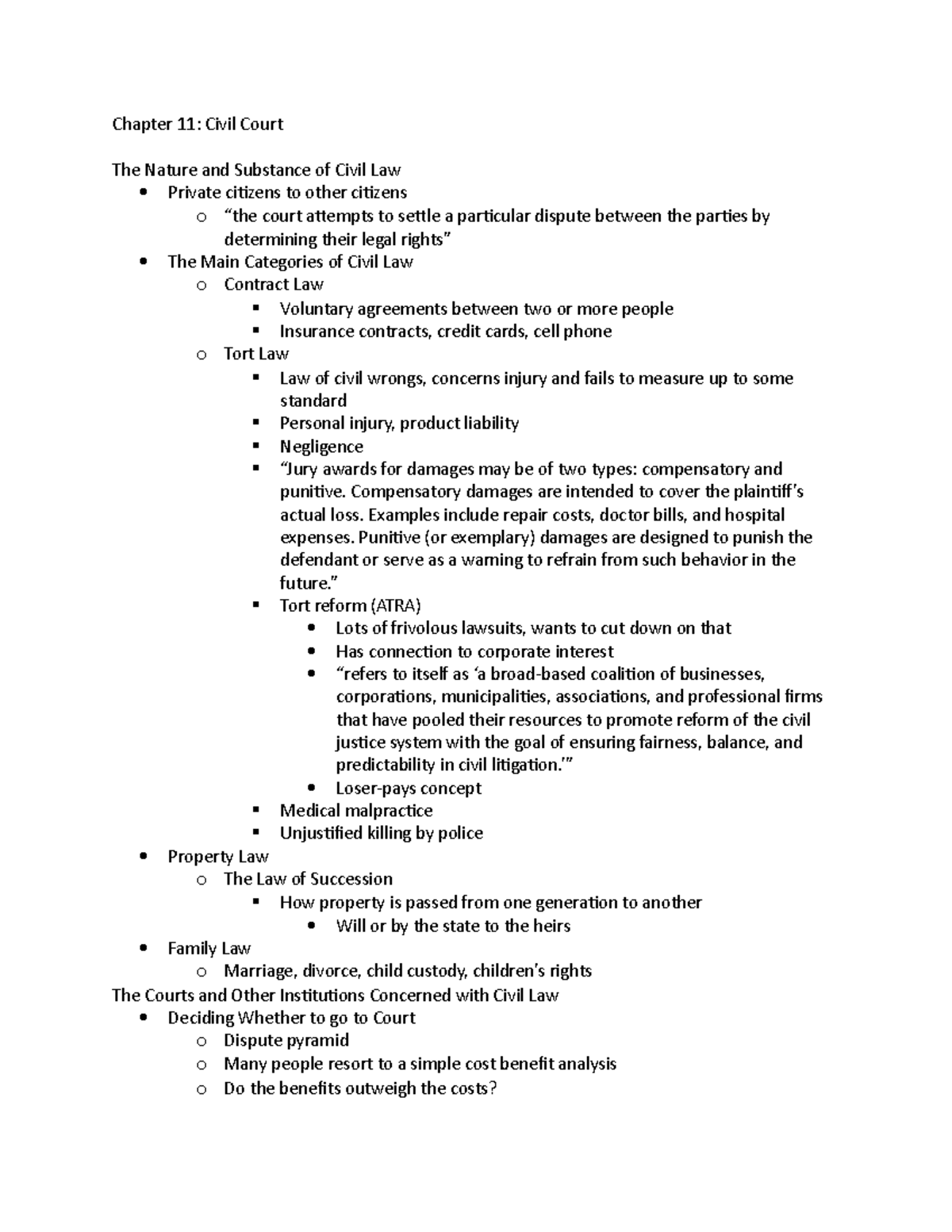 pol250-week10-chapter-11-civil-court-the-nature-and-substance-of