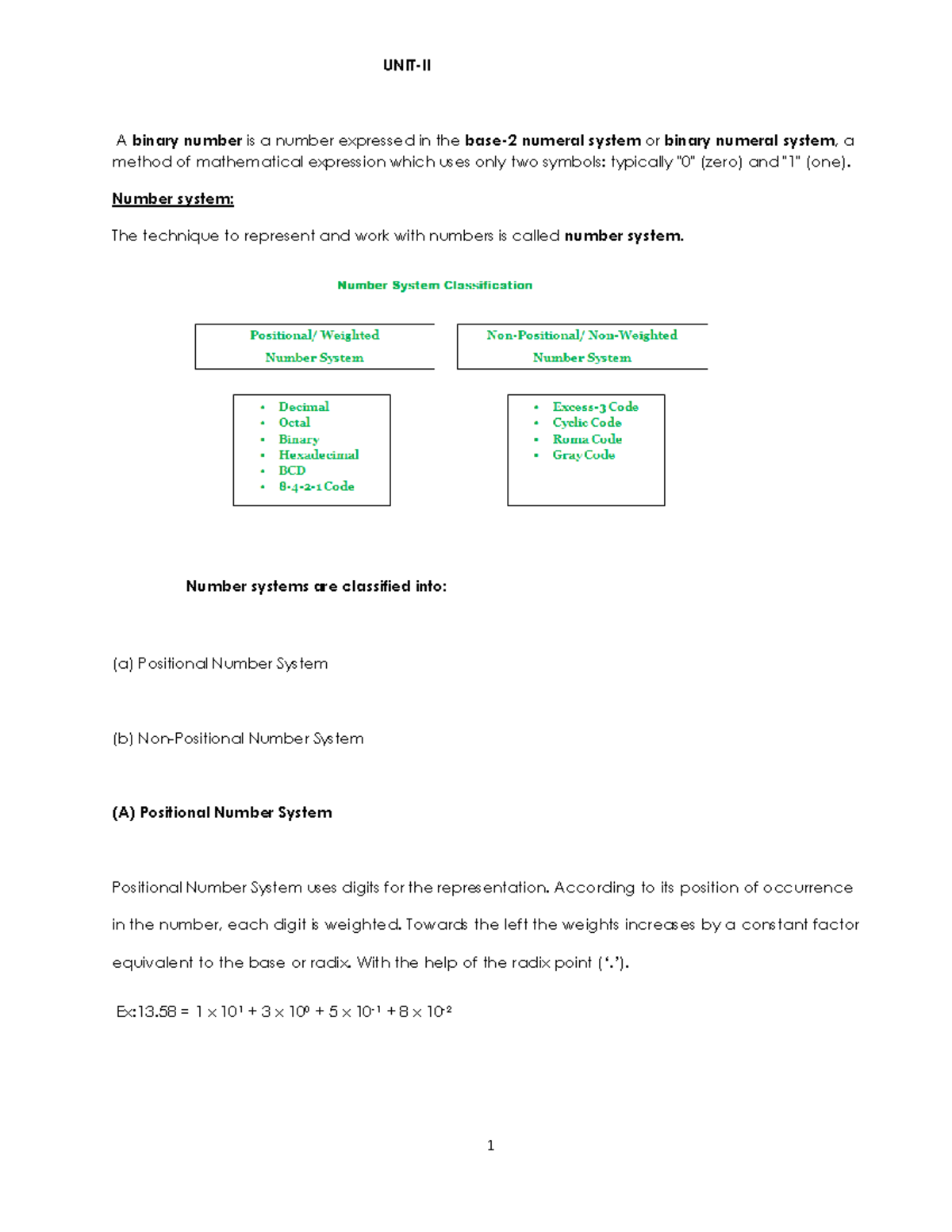 FIT UNIT-II - B. Com computers FIT notes UNIT-2 - UNIT-II A binary ...