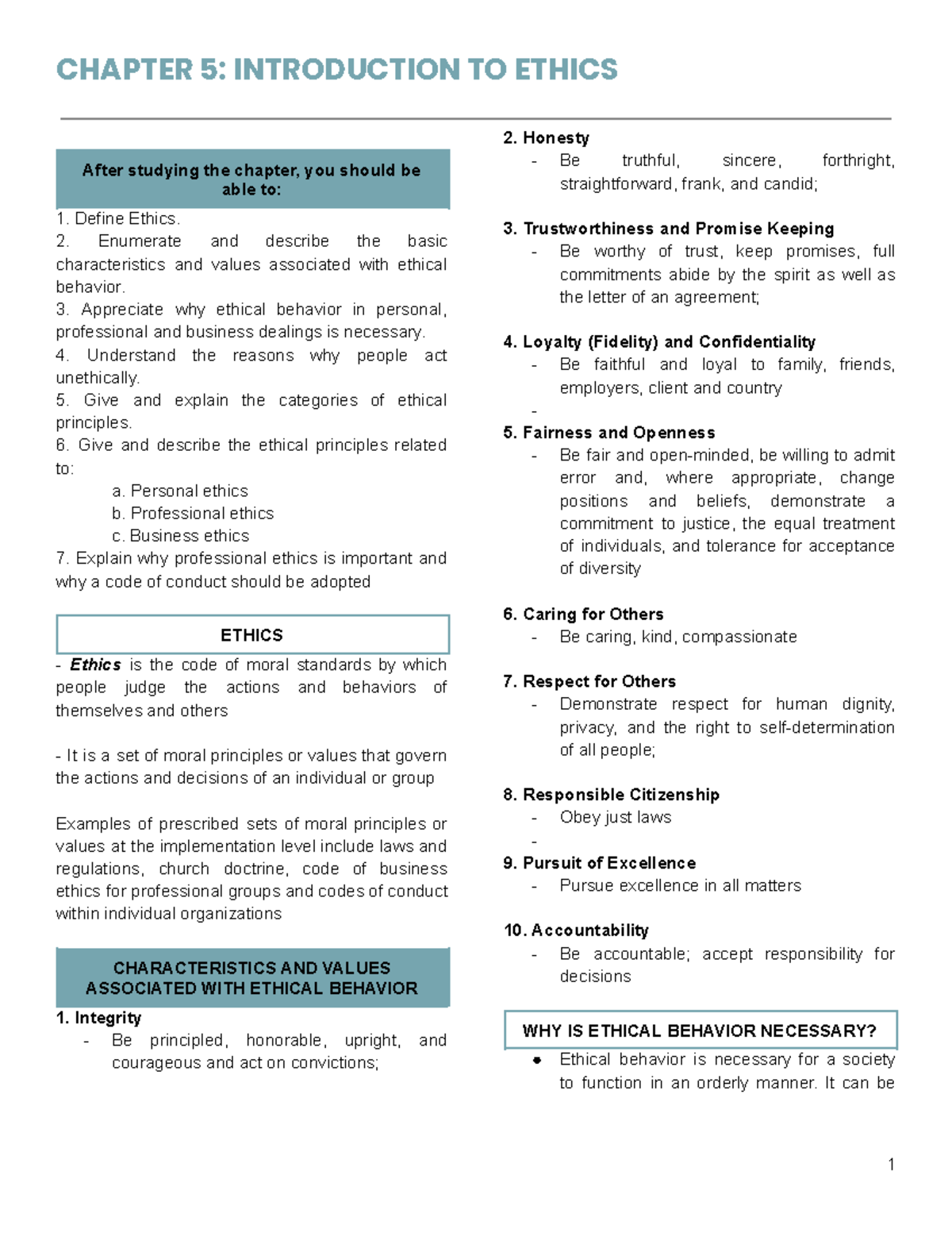 Govbusman - Chapter 5 - CHAPTER 5: INTRODUCTION TO ETHICS After ...