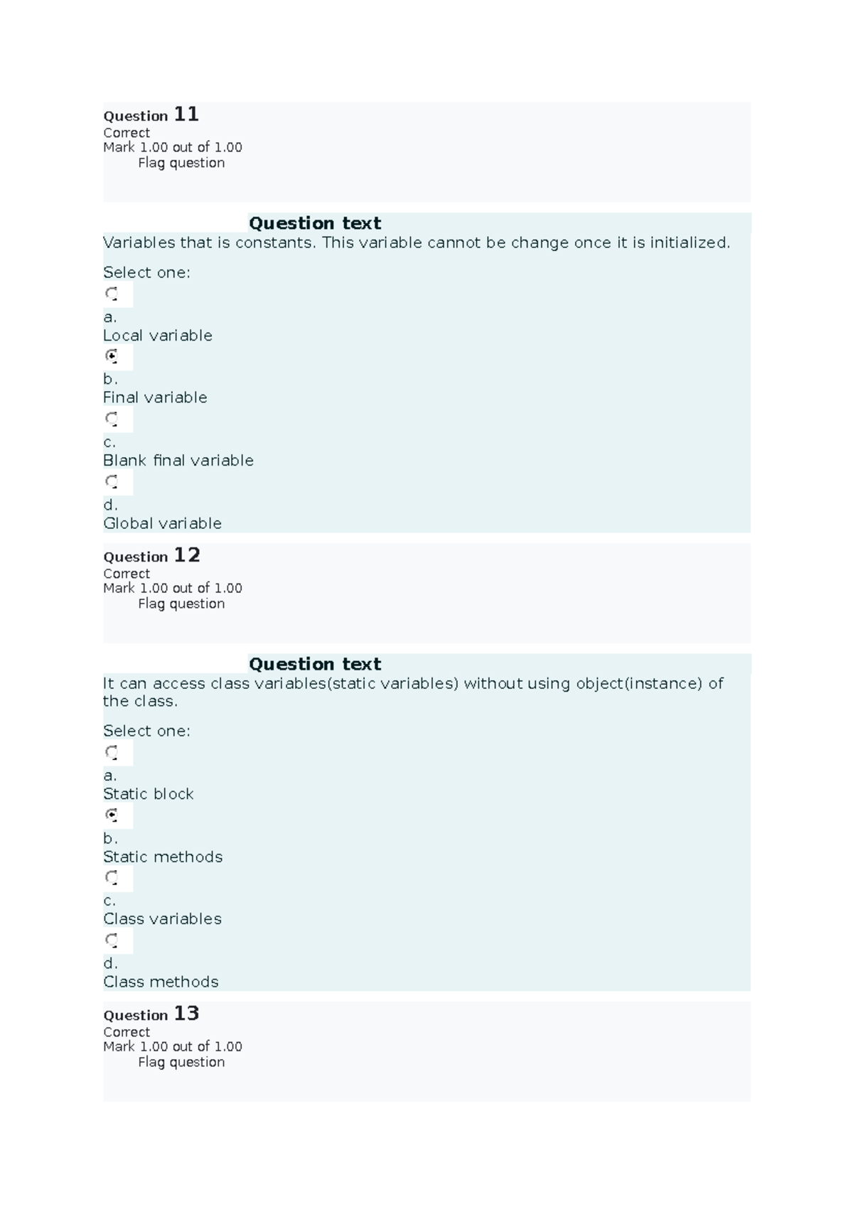 UGRD-CS6203 C Object Oriented Programming Midterm Quiz 1 Part 2 ...