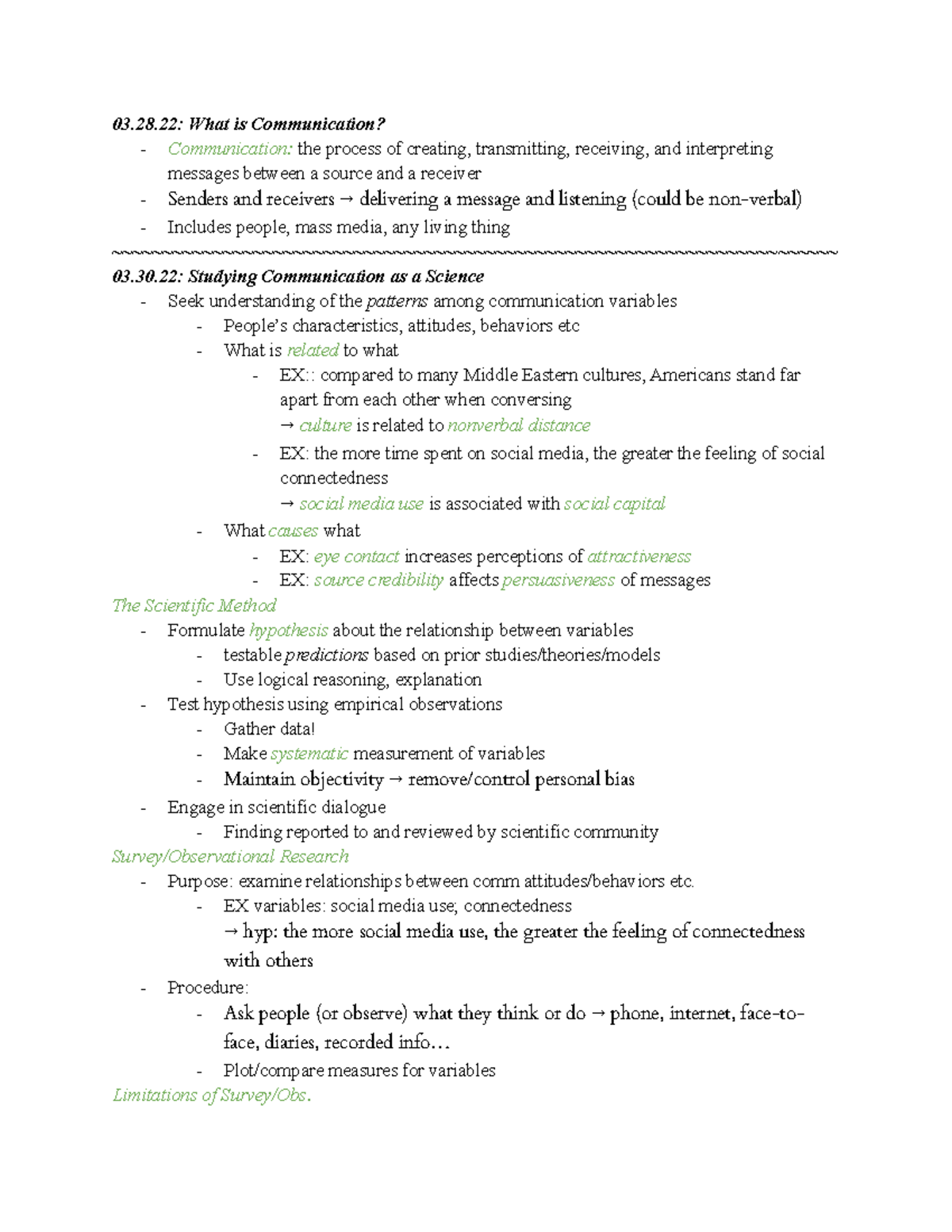 COMM1 Week 1 3 28- 4 3 - Week 1 Lecture Notes - 03.28: What Is ...