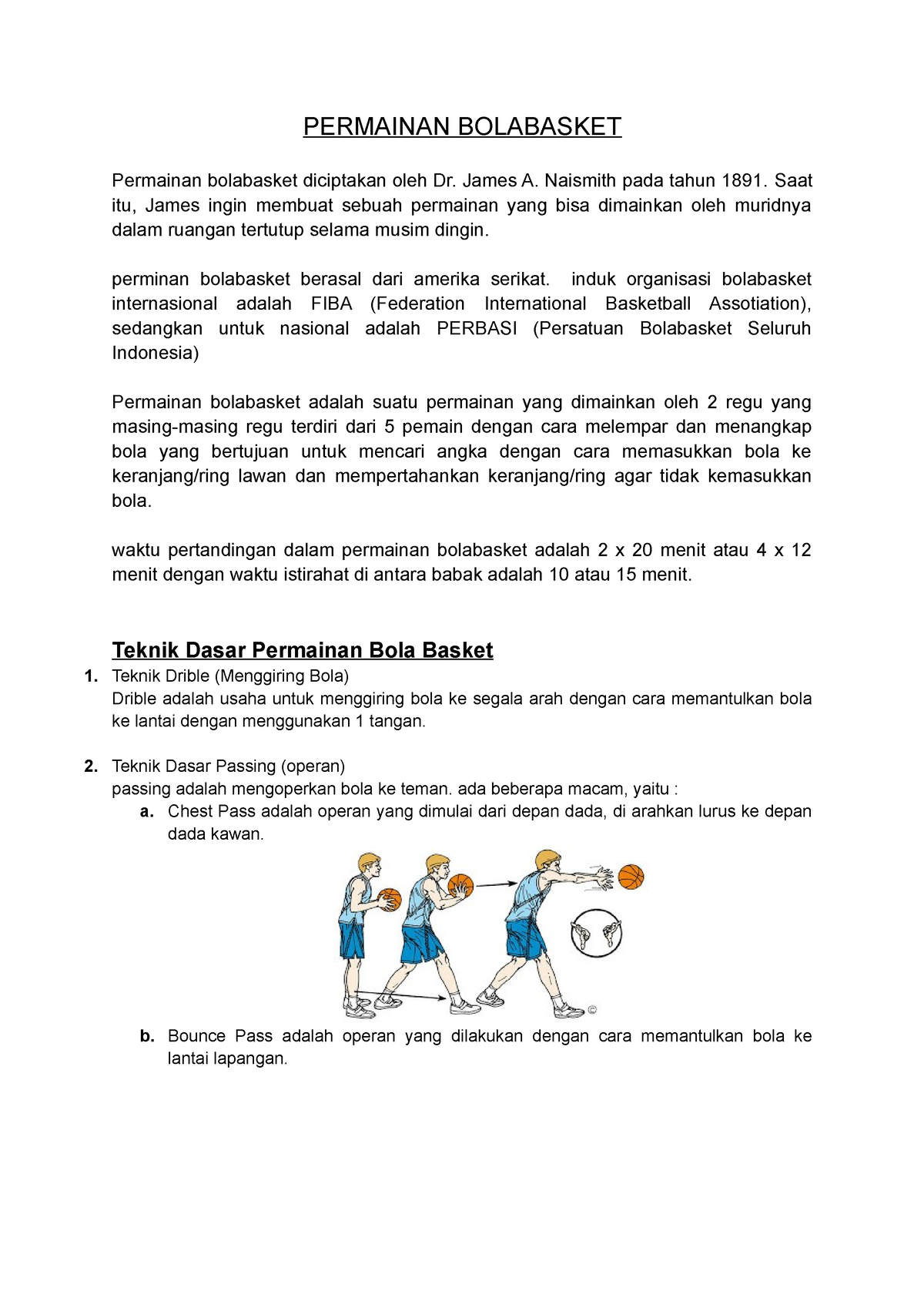 Sejarah Permainan Bola Basket Dari Penemuan hingga Popularitas Global