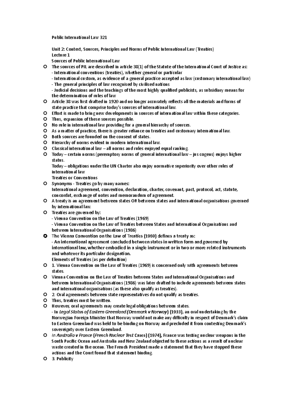 UNIT 2 PUB - detailed public international law notes, umit 2 - Public ...