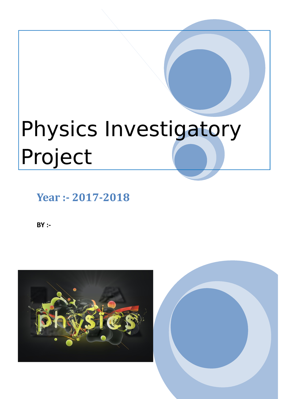 Physics Investigatory Project Kendriya V - Physics Investigatory ...