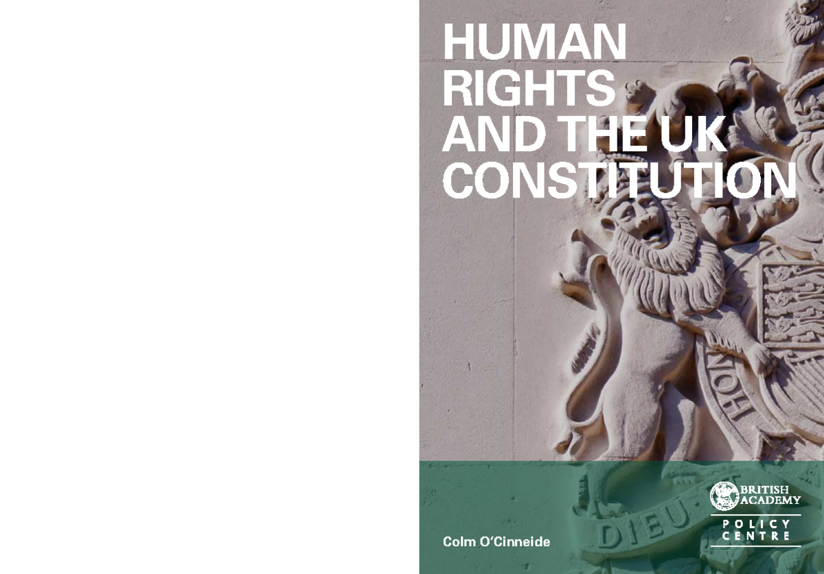 Human Rights And The UK Constitution - HUMAN RIGHTS AND THE UK ...