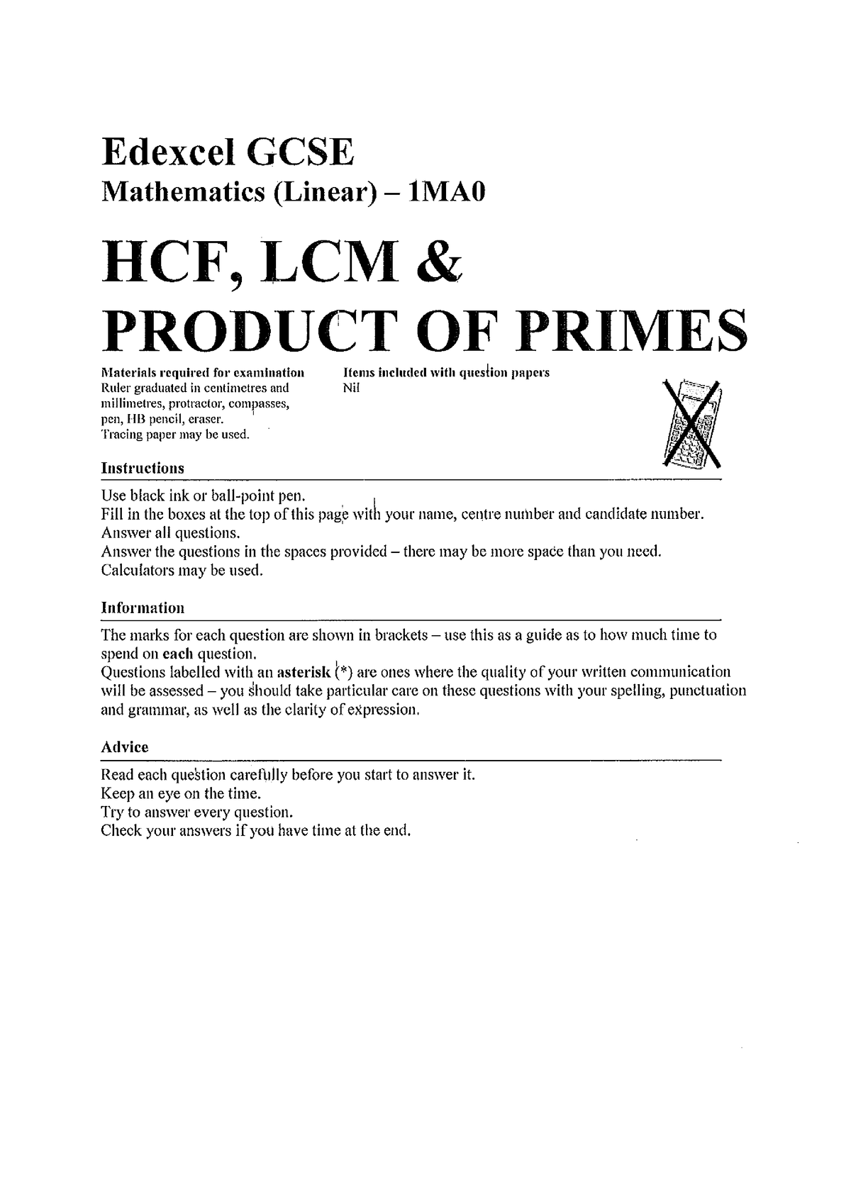 Hcf Lcm Answers - Maths - Studocu