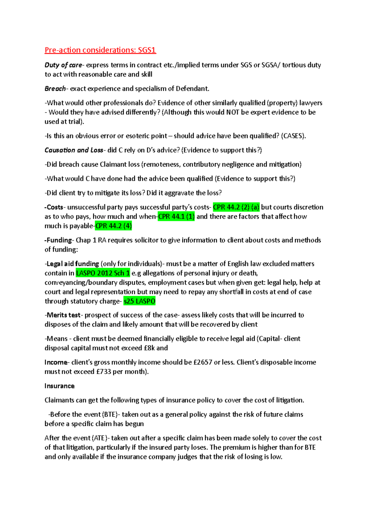 pre-action-consideration-pre-acion-consideraions-sgs-duty-of-care