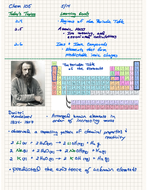 Exam 1 Key Chem 105 Sp 21 - Exam Key For Exam 1 - CHEM 105 - Studocu