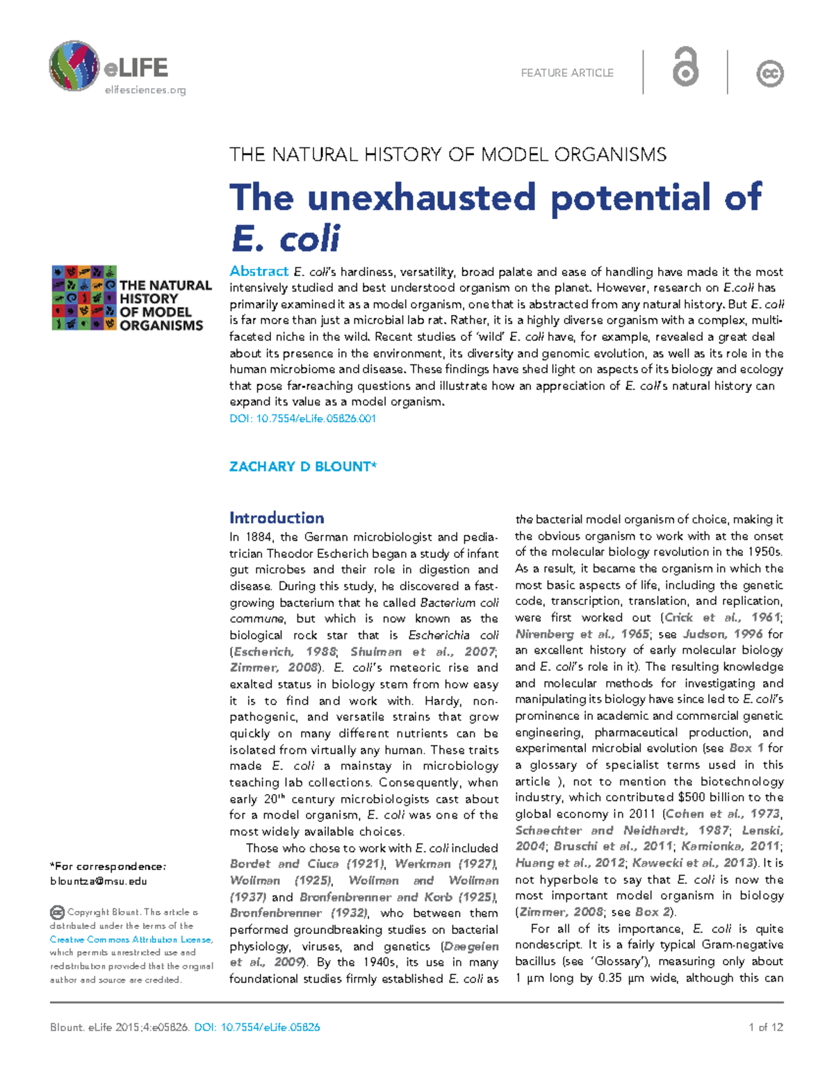 Elife-05826-v1 - unit - elifesciences FEATURE ARTICLE THE NATURAL ...