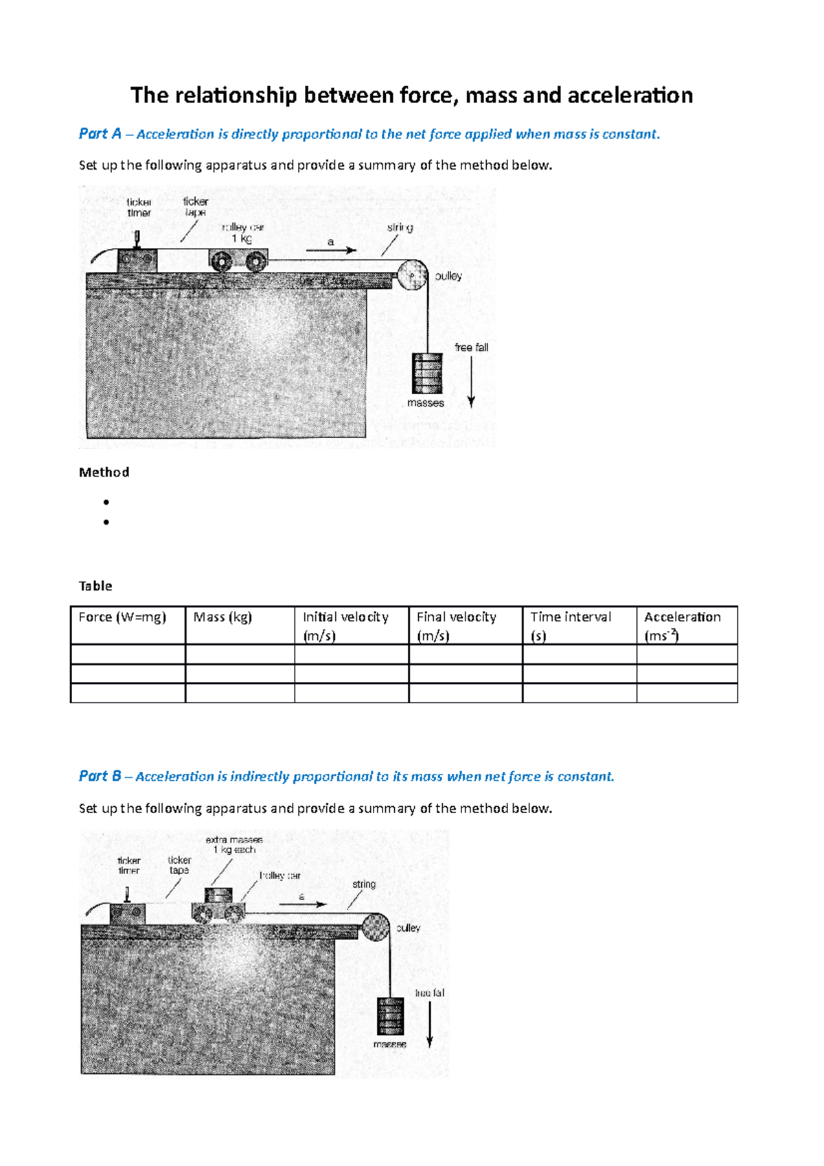 Fma acceleration relationship practical The relationship between
