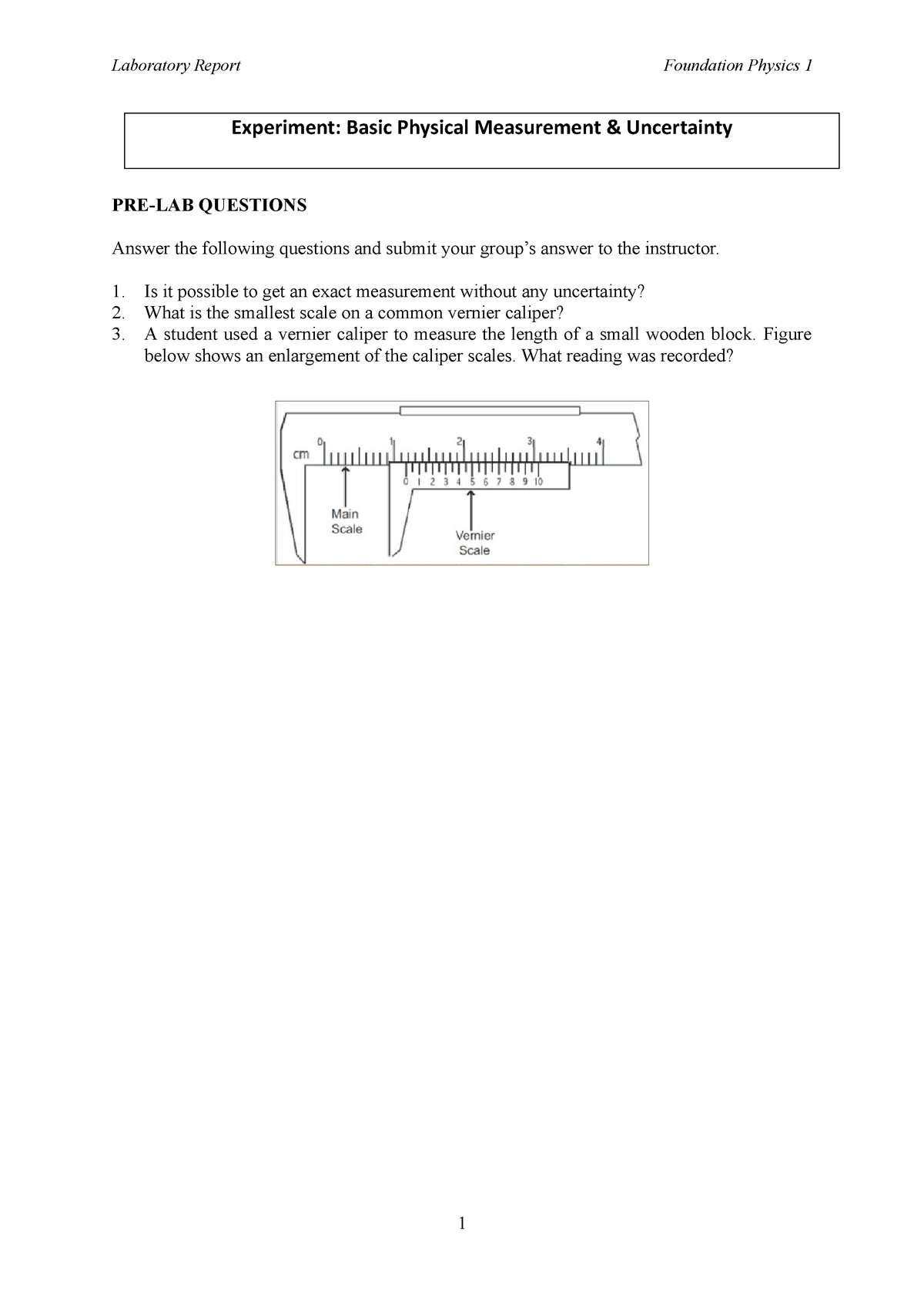 exp 1 basic measurement and uncertainty phy094 blank no answer