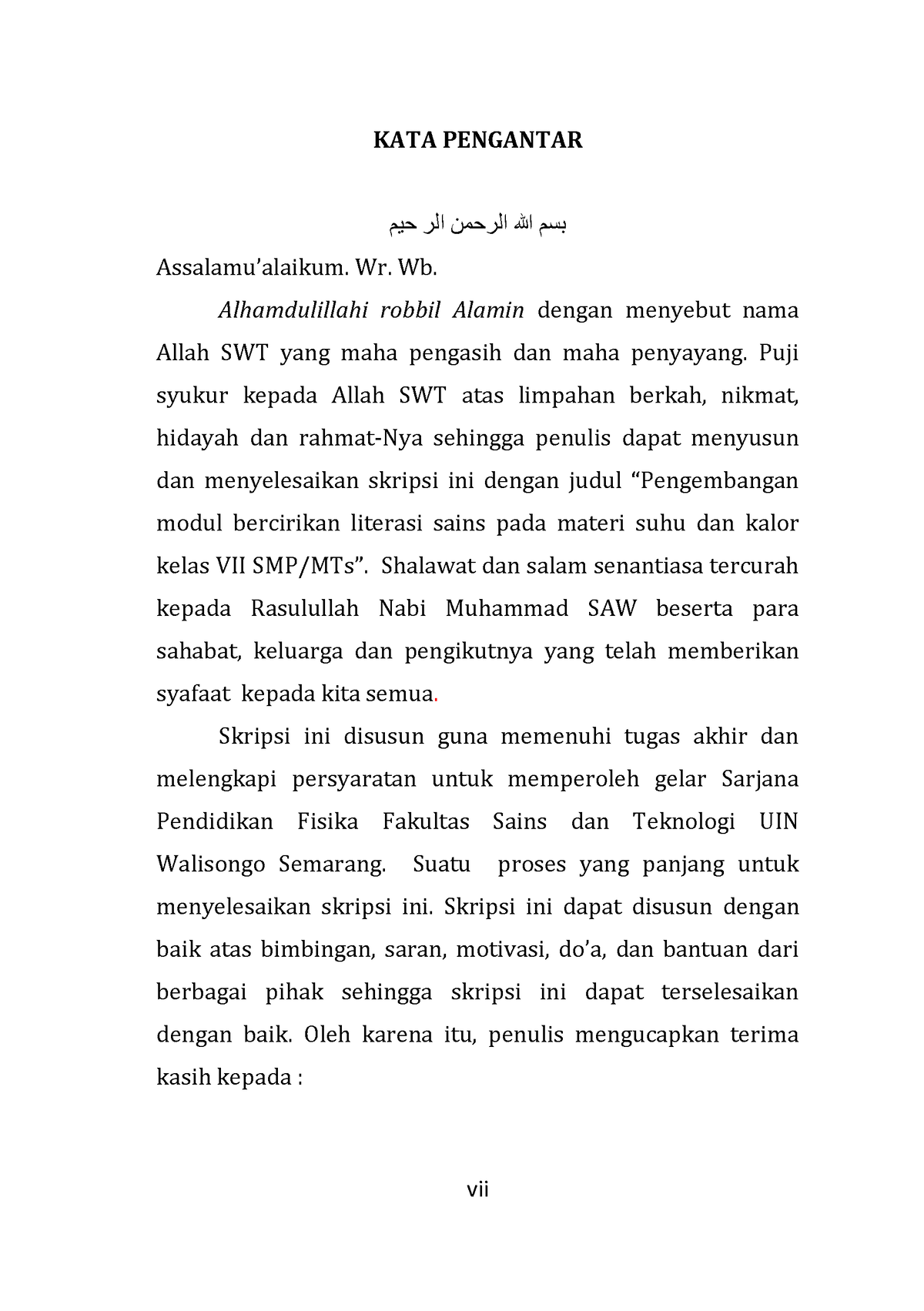 Pendidikan Abad 21 1 Vii Kata Pengantar بسم الله الرحمن الر حيم Assalamualaikum Wr Wb 