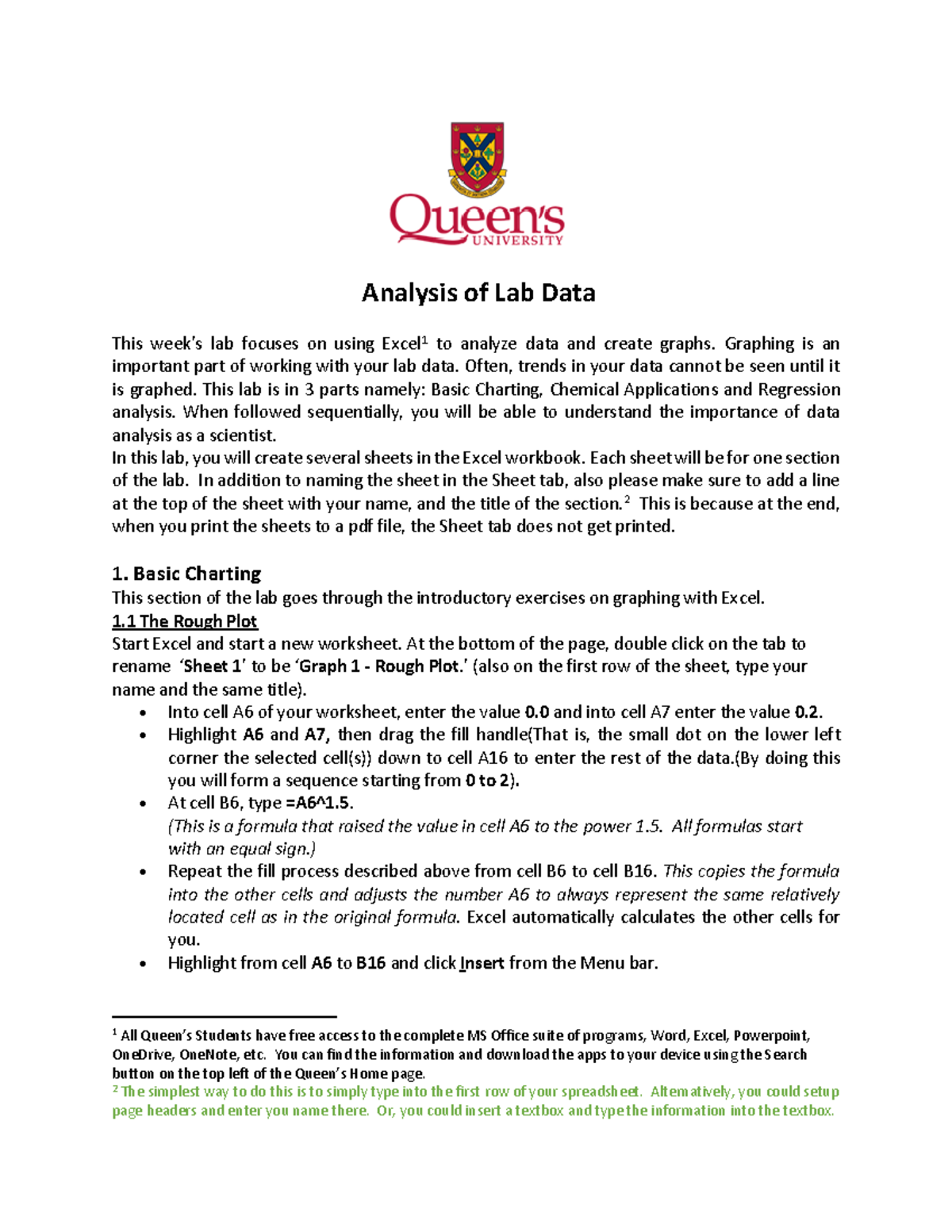 Data Analysis lab Introduction Analysis of Lab Data This week's lab
