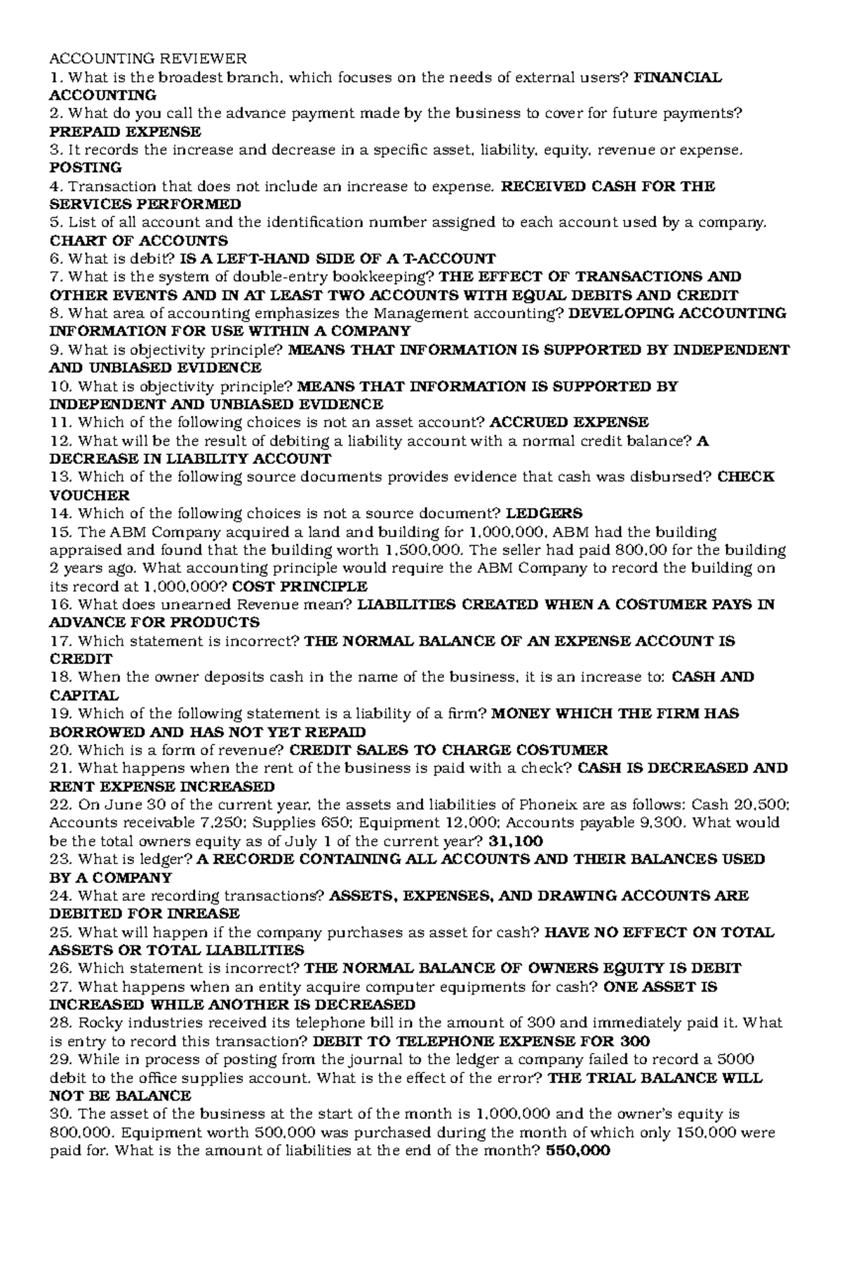 Accounting Reviewer - ACCOUNTING REVIEWER What is the broadest branch ...