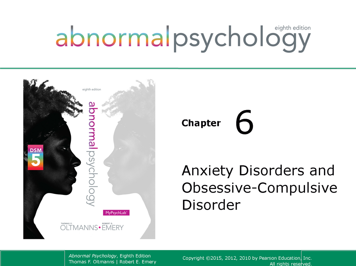 Chapter 6 Powerpoint - Abnormal Psychology , Eighth Edition Thomas F ...