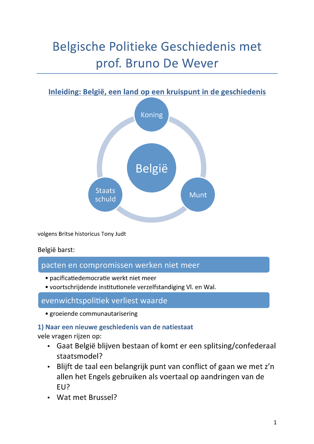 BPG Samenvatting, Geschiedenis Van De Politiek En Het Publiekrecht ...