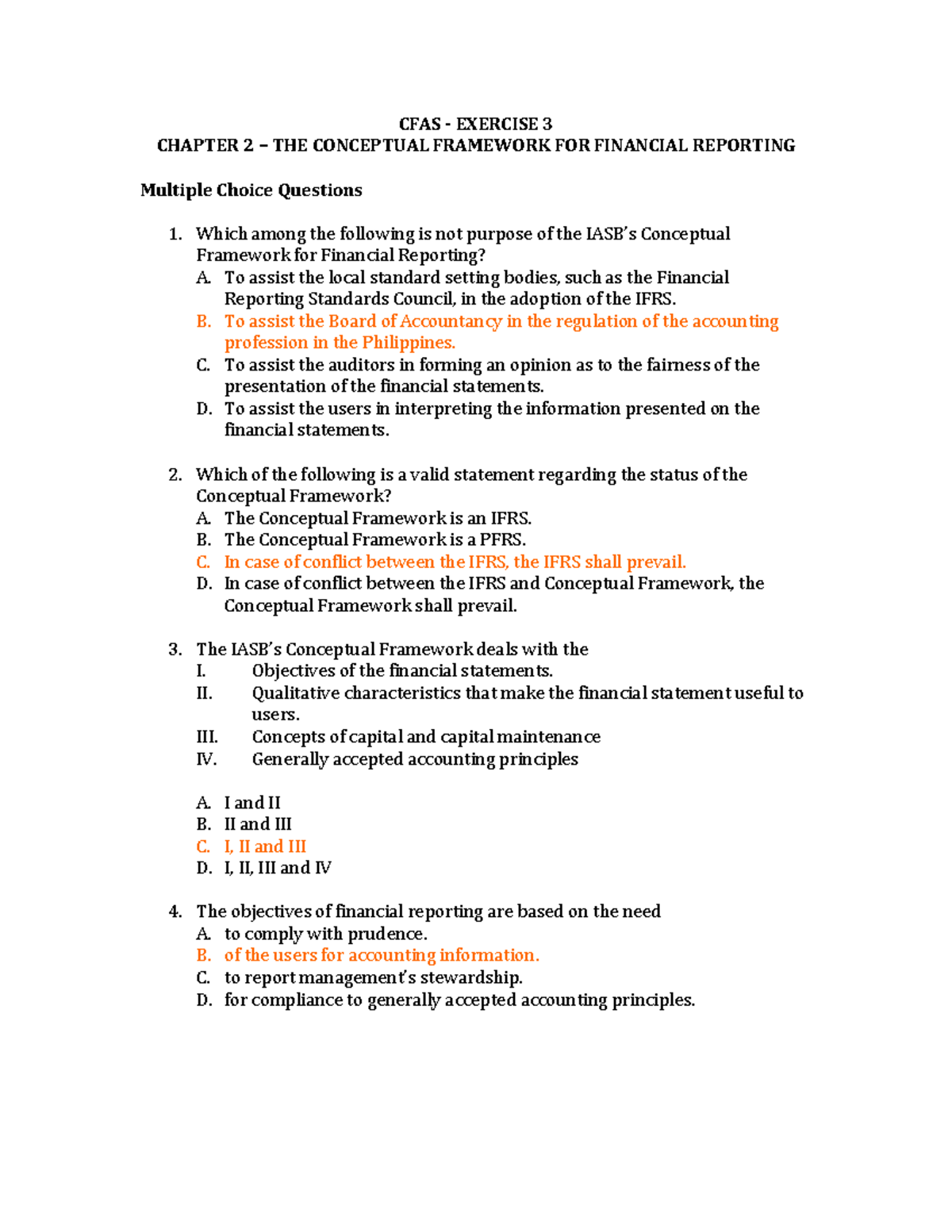 CFAS Module 2 Testbank Empleo - CFAS - EXERCISE 3 CHAPTER 2 – THE ...