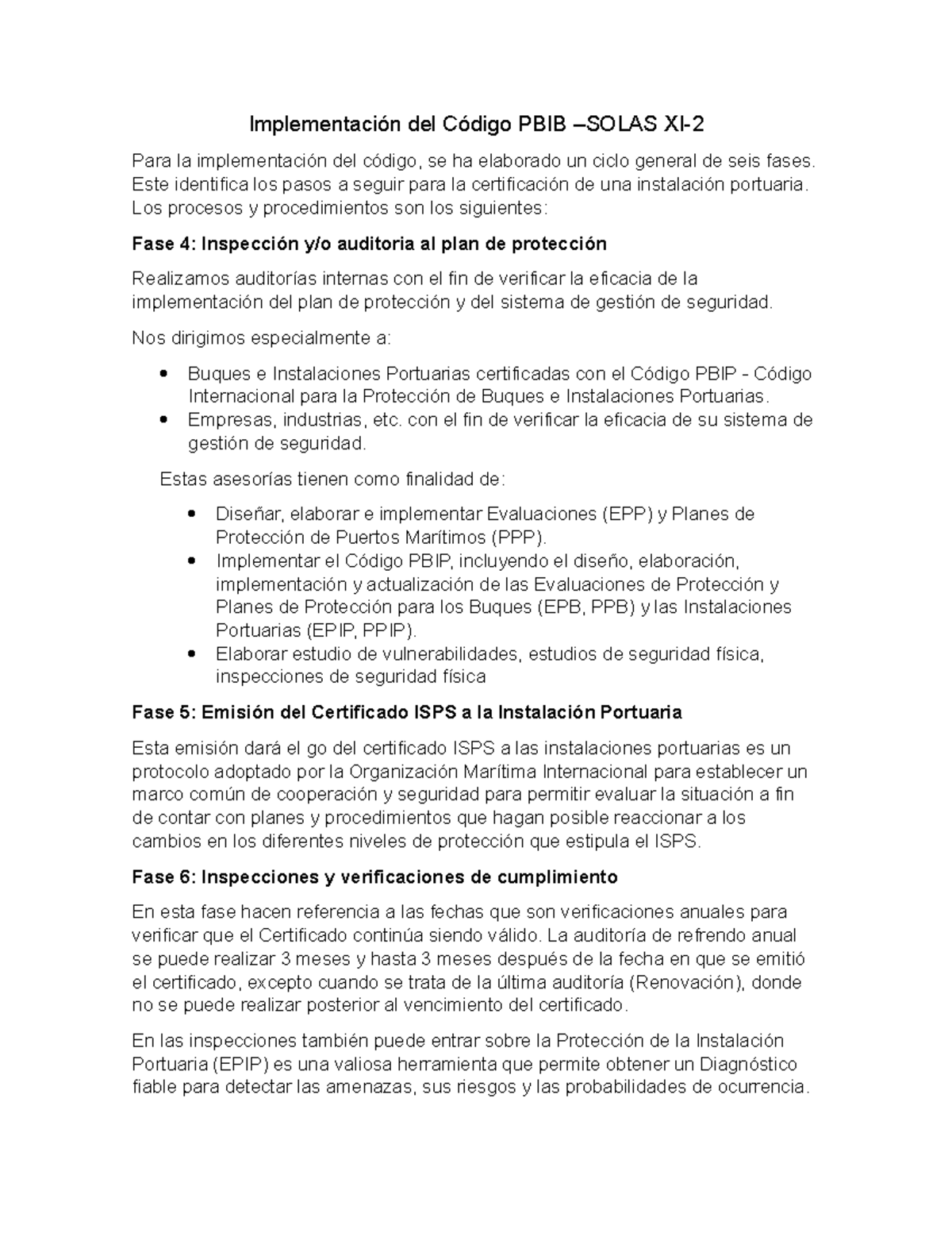 Implementación del Código PBIB charla seg - Implementación del Código ...