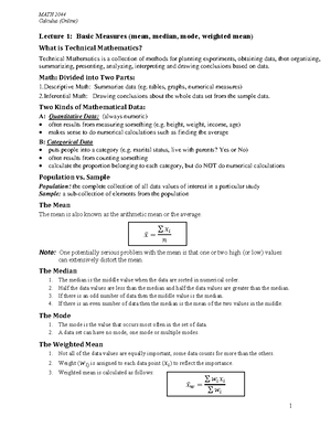 Lecture 19-2044 - MATH 2044 - BCIT - Studocu