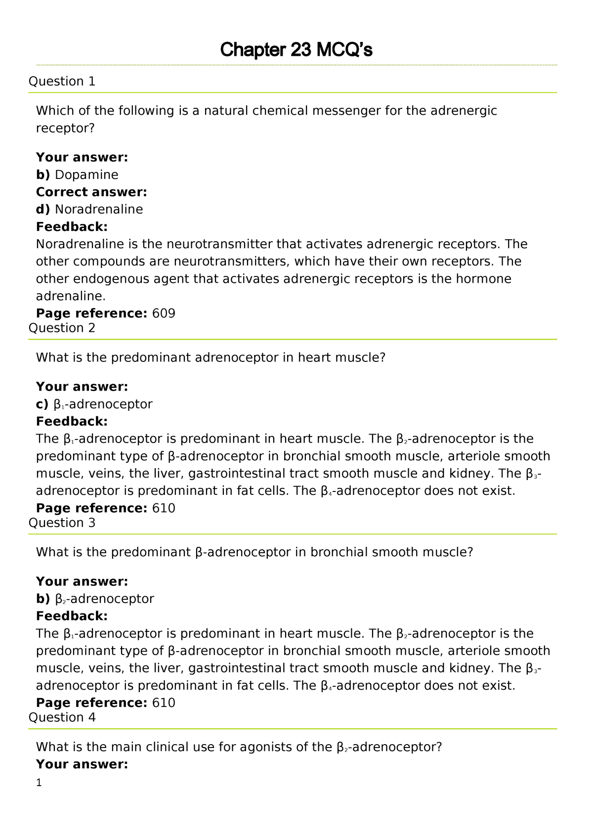 Chapter 23 MCQ - Lecture notes 1 - StuDocu