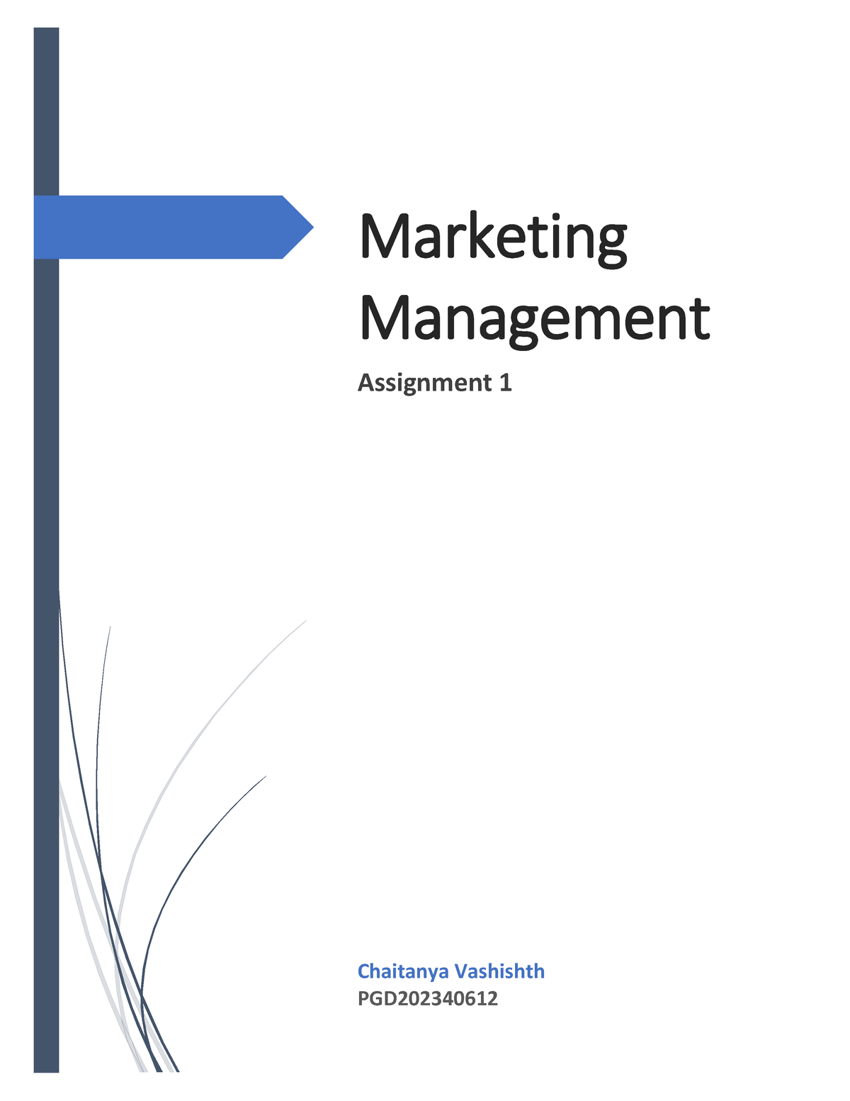 marketing management assignment