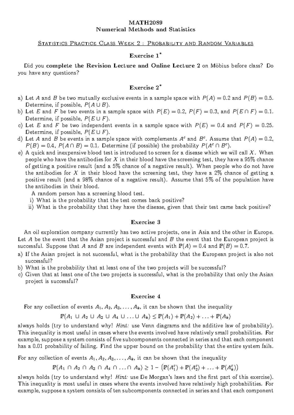 Exercises week2 math numerical methods and statistics statistics
