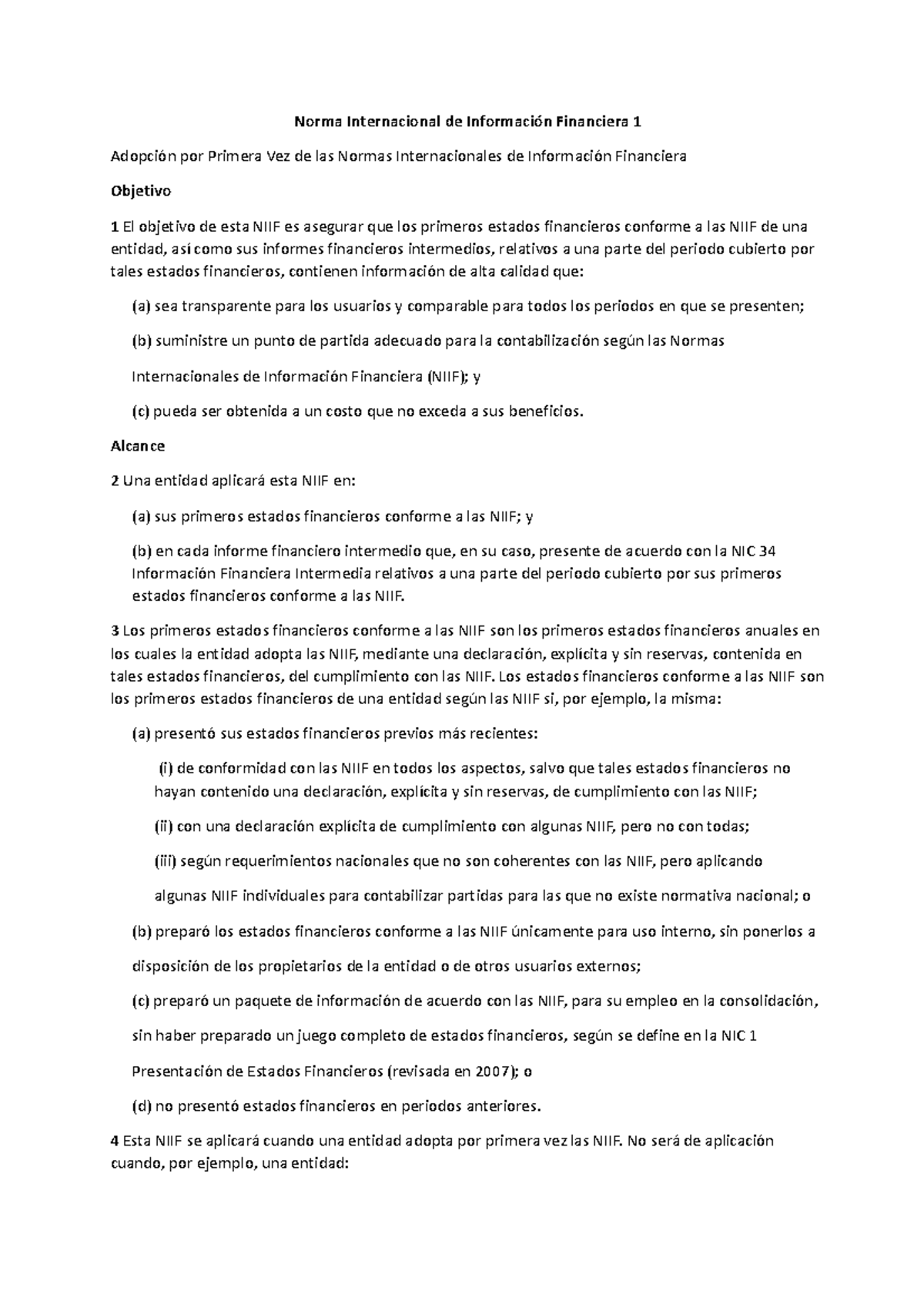 NIFF 1 - NIFF 1NIFF 1NIFF 1NIFF 1 - Norma Internacional de Información ...
