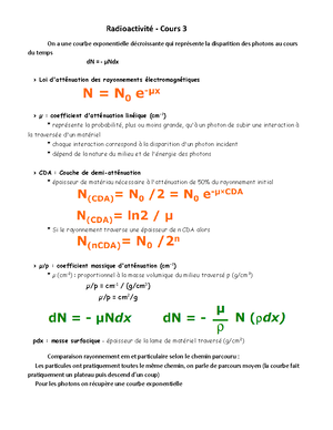 Radioactivité 5 - Physiologie - Radioactivité 7-Interaction avec la ...