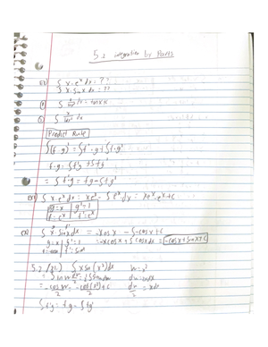 5.4 2 - Lesson notes for Calc II - dx Subd) aT ae (Cagxy 4, ae 6 Chay ...