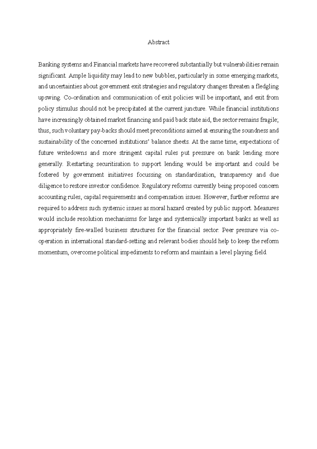 T-banking Sin Mandcompwith HC - Abstract Banking systems and Financial ...
