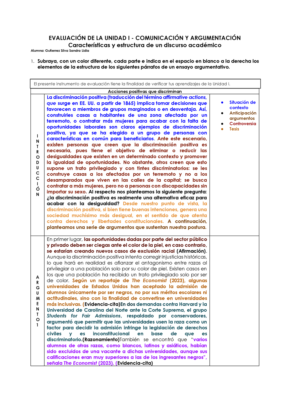 Evaluación Unidad I - WWRP - EVALUACI”N DE LA UNIDAD I - COMUNICACI”N Y ...