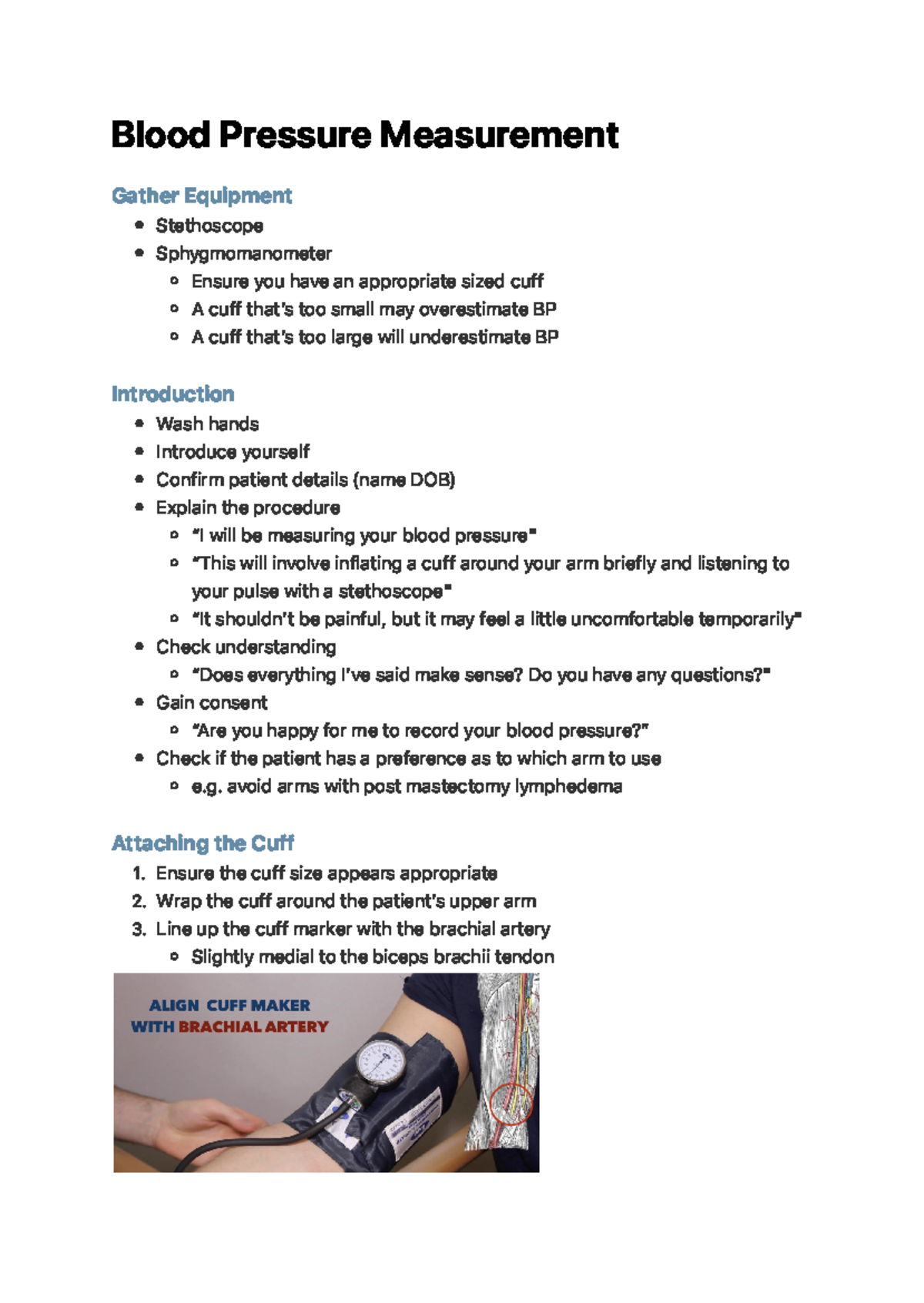 Blood Pressure Measurement - B l o o d P re s s u re M e a s u re m e n ...