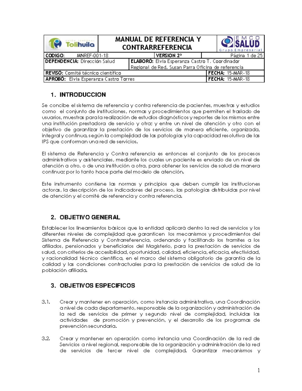 Manual Referencia UTTH V°2 - MANUAL DE REFERENCIA Y CONTRARREFERENCIA ...