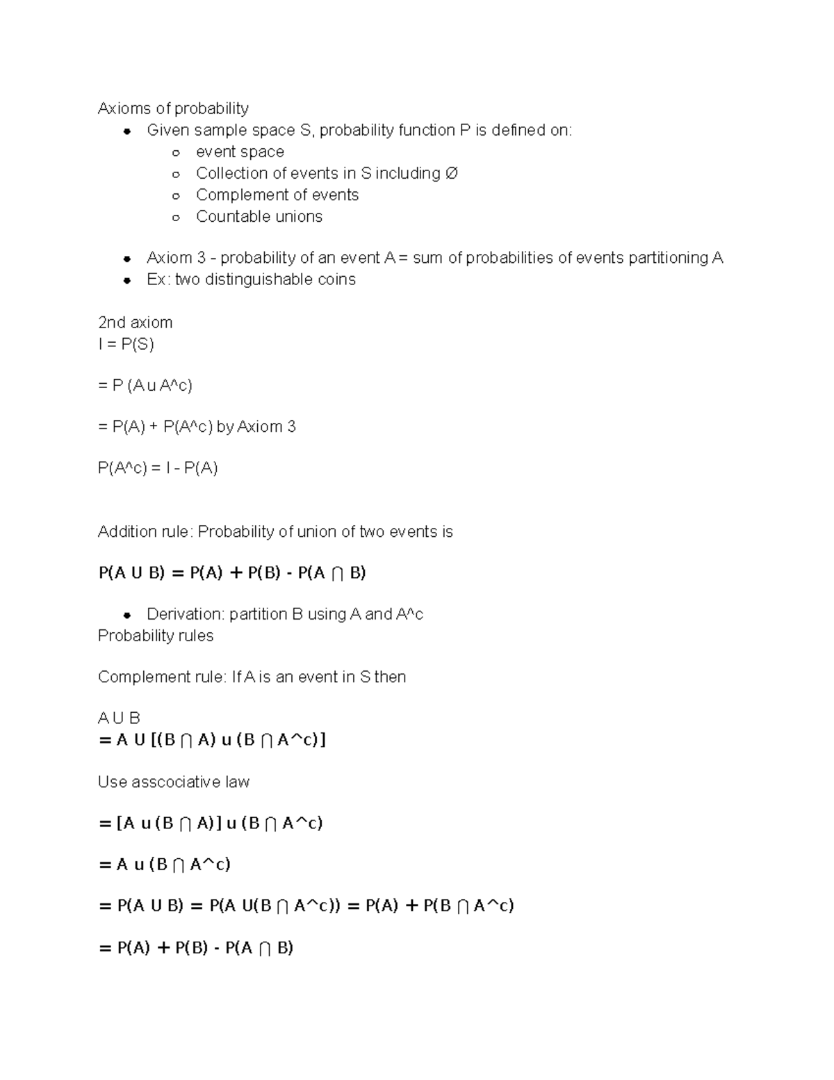 2.2 Intro To Probability Theory - Axioms Of Probability Given Sample ...