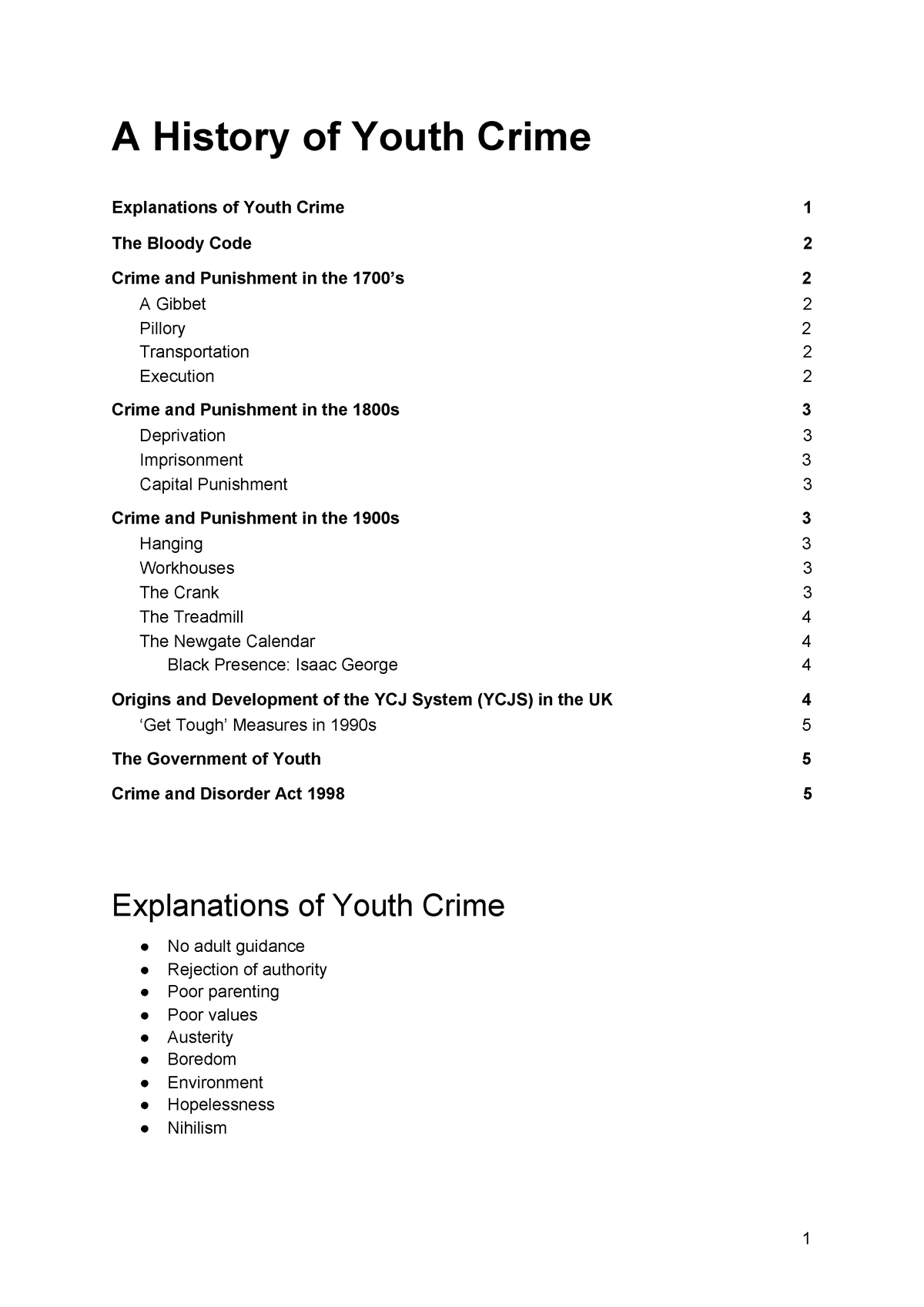 case study of youth crime