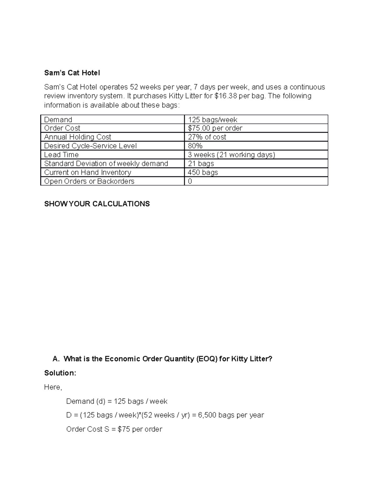 a2-mgmt-6085-assignment-2-eoq-sam-s-cat-hotel-sam-s-cat-hotel