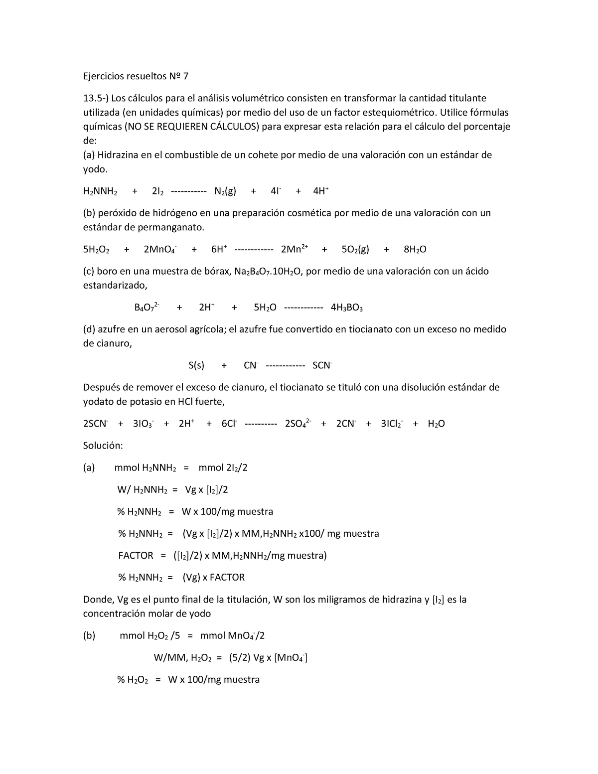 Ejercicios Resueltos Nº 07 - Ejercicios Resueltos N∫ 7 13-) Los C ...