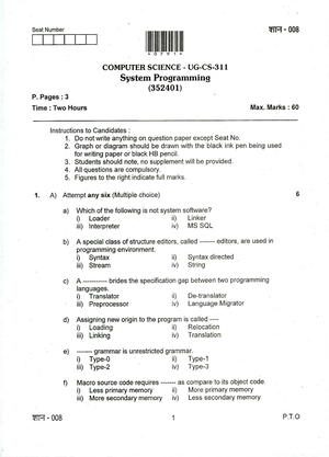 Sl II practicals - ALL Practical Codes - SL-II (CO309U) PRACTICALS ...