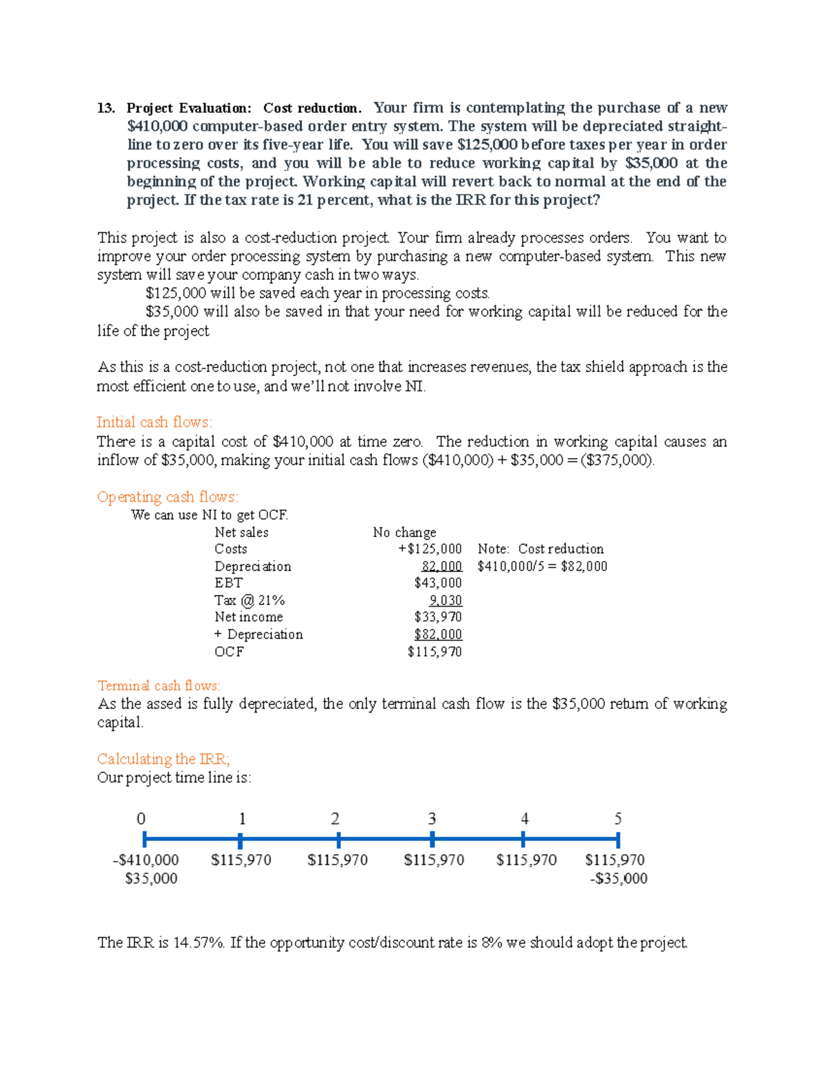 13. Project Evaluation Cost Reduction - 13. Project Evaluation: Cost ...