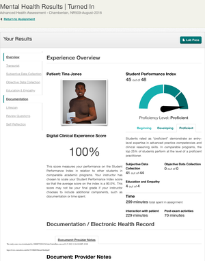 Shadow Health Tina Jones Mental Health Assessment Subjective Data