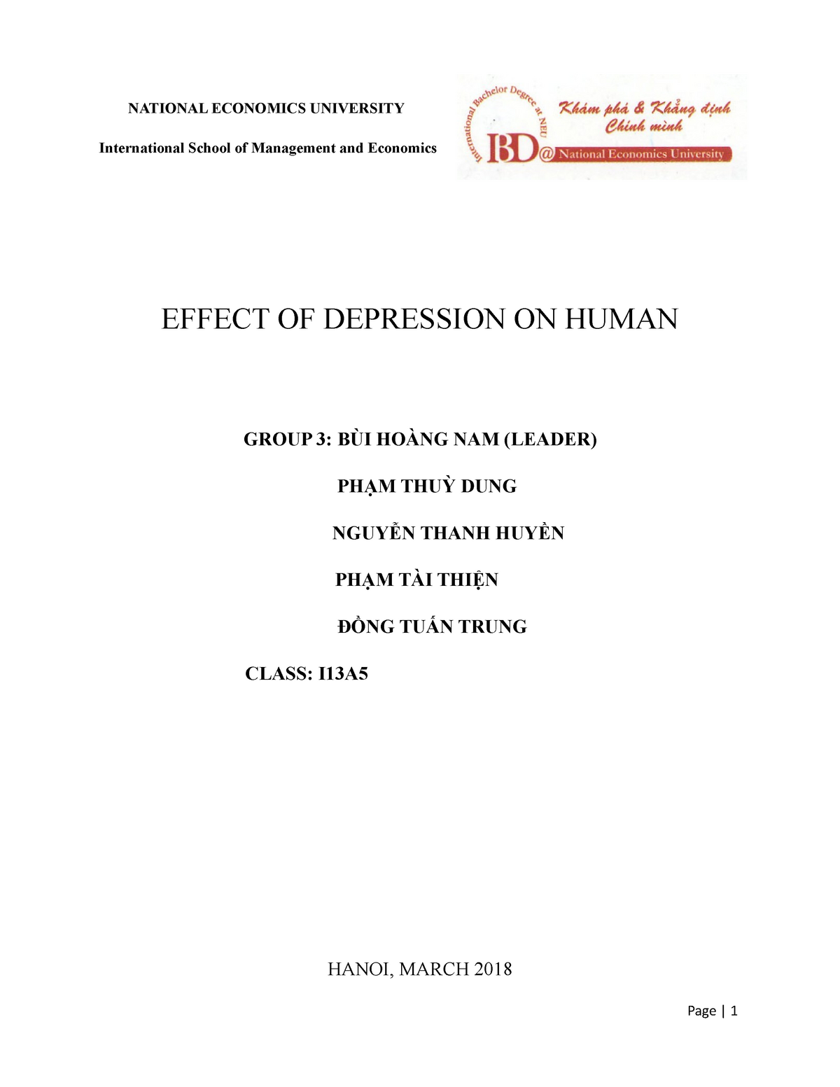 thesis effect of depression