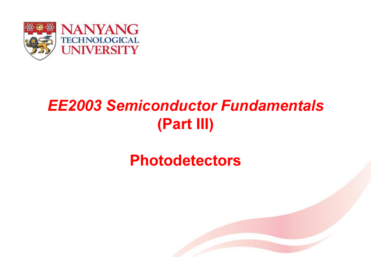 EE2003 Optoelectronics Photodetectors Wang Qijie-converted - Warning ...