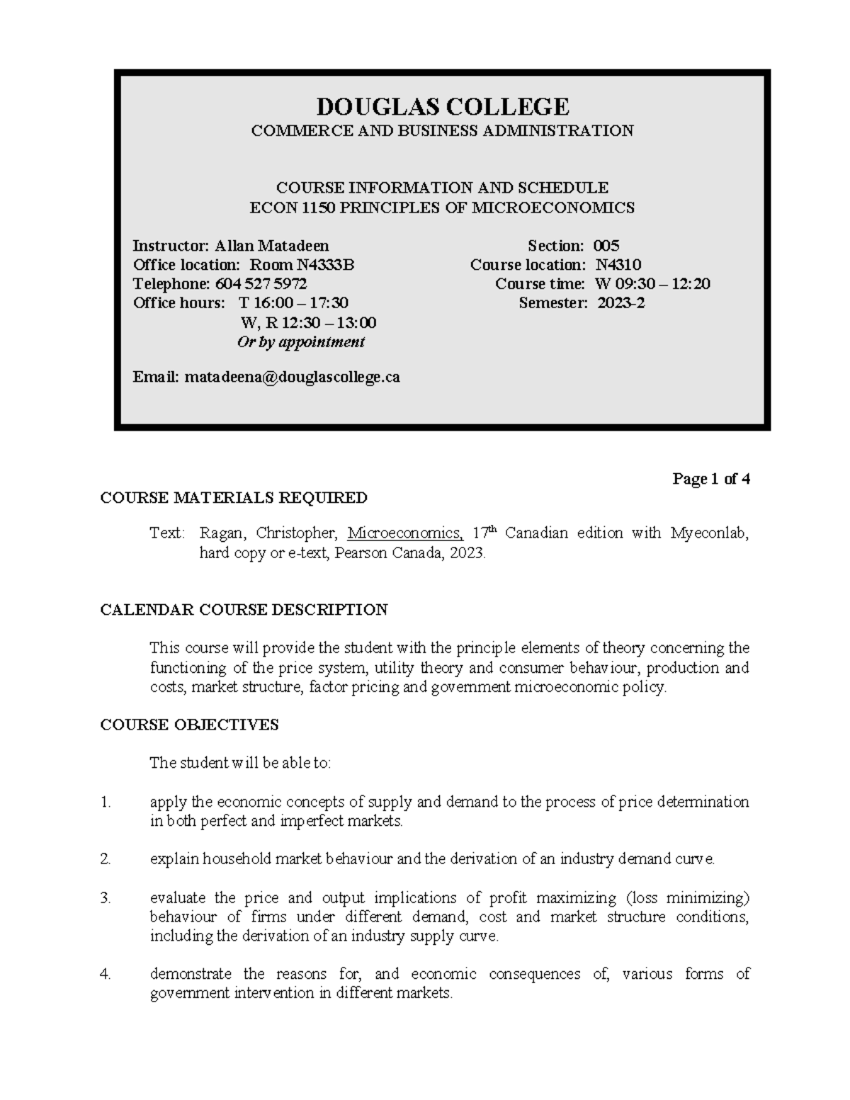 Econ 1150 005(1) - Econ notes - DOUGLAS COLLEGE COMMERCE AND BUSINESS ...