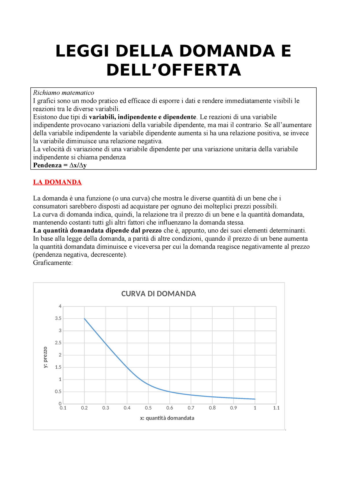 2 Leggi Della Domanda E Dell'offerta - LEGGI DELLA DOMANDA E DELL ...