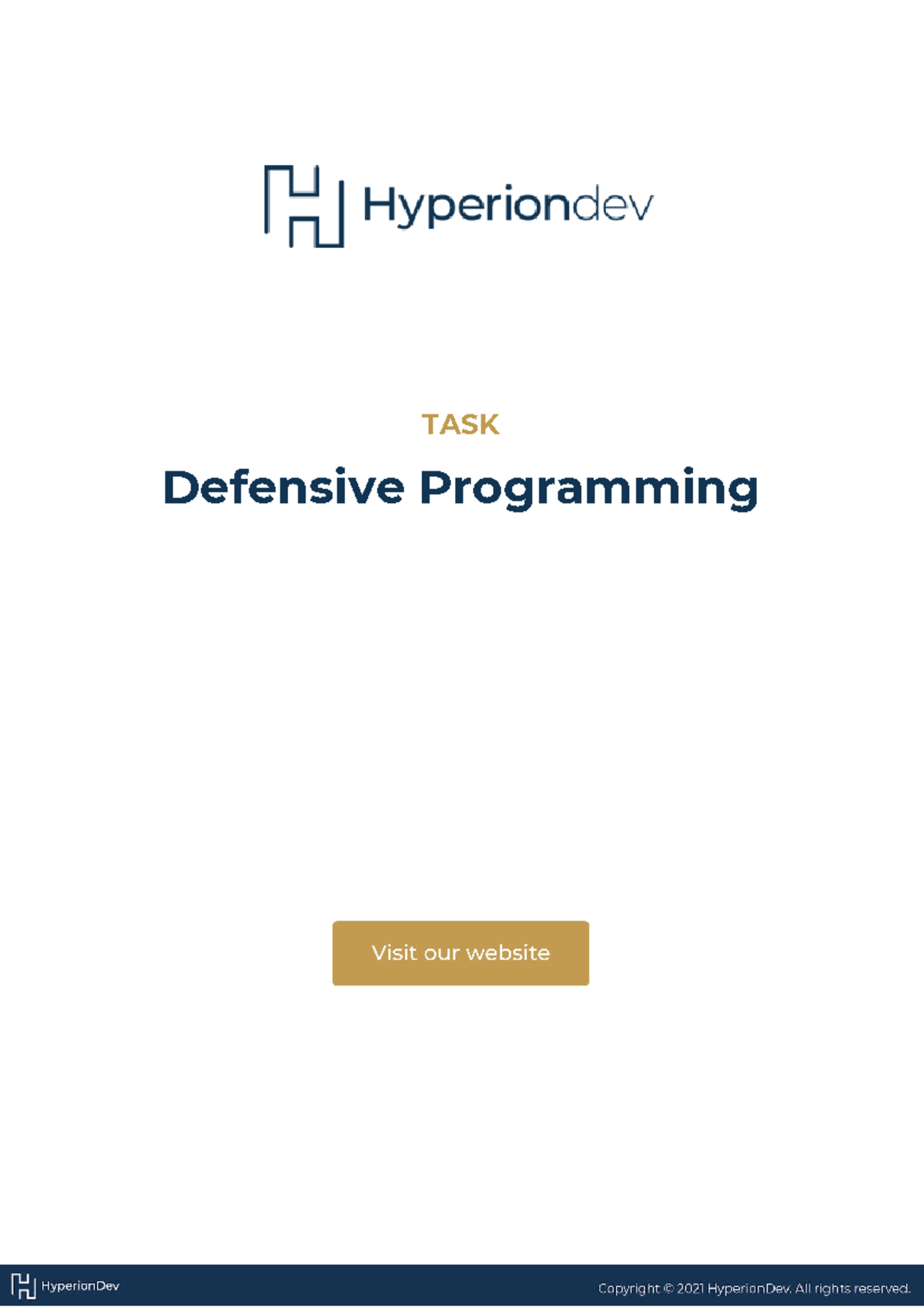 SE L2T17 Defensive Programming - TASK Defensive Programming ...